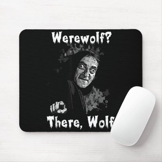 Werwolf_ Da, Wolf. Lustig Abby Normal Retro Com Mousepad (Mit Mouse)