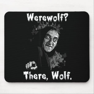 Werwolf_ Da, Wolf. Lustig Abby Normal Retro Com Mousepad