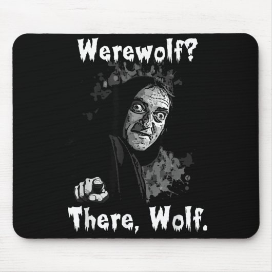 Werwolf_ Da, Wolf. Lustig Abby Normal Retro Com Mousepad (Vorne)