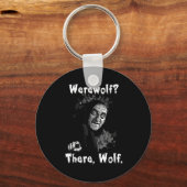 Werwolf_ Da, Wolf. Lustig Abby Normal Retro Com Schlüsselanhänger (Vorderseite)