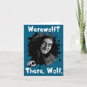 Werwolf_ Da, Wolf. Lustiger Abby Normal Retro Com Karte