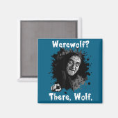 Werwolf_ Da, Wolf. Lustiger Abby Normal Retro-Com Magnet (Vorderseite/Rückseite)