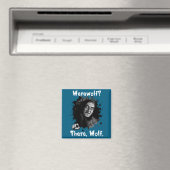 Werwolf_ Da, Wolf. Lustiger Abby Normal Retro-Com Magnet (In Situ (Geschirrspüler))