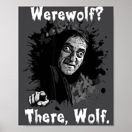 Werwolf_ Da, Wolf. Lustiger Abby Normal Retro-Com Poster (Vorne)