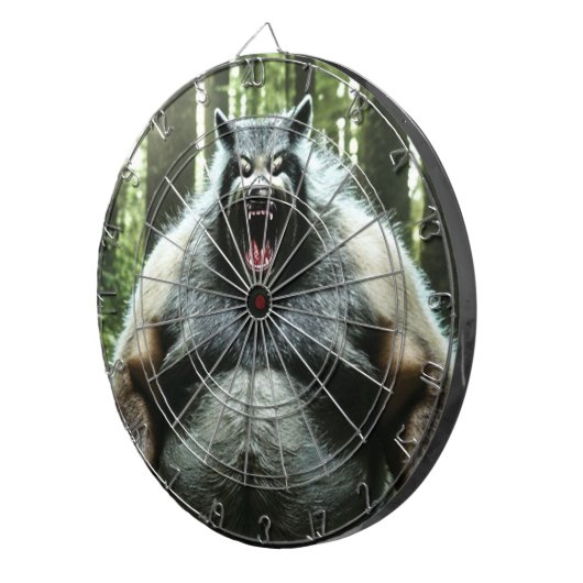 Werwolf, der das gesamte Dorfbrett aß Dartscheibe (Vorderseite rechts)