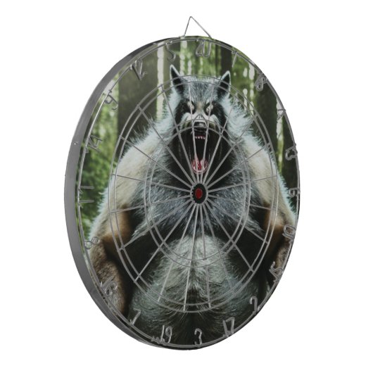 Werwolf, der das gesamte Dorfbrett aß Dartscheibe (Vorderseite Links)