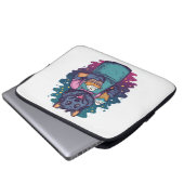 Werwolf-Eiscreme-Stand Laptopschutzhülle (Vorne Knopf)