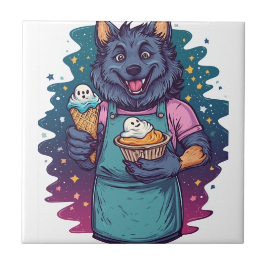 Werwolf-Eisstand Fliese (Vorderseite)