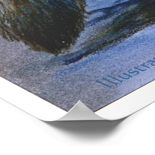 Werwolf-Frau und Vollmond Poster (Ecke)