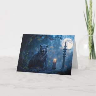 Werwolf Frohes Halloween Super Gruselig Karte