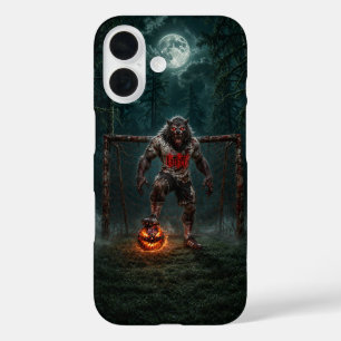 Werwolf-Fußballspieler-Halloween-Horror-Kunst iPhone 16 Hülle