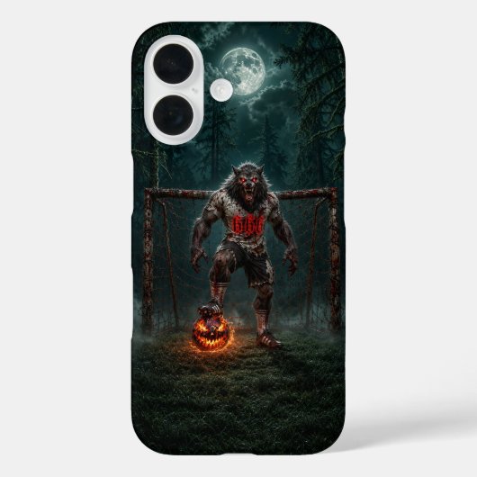 Werwolf-Fußballspieler-Halloween-Horror-Kunst Case-Mate iPhone Hülle (Rückseite)