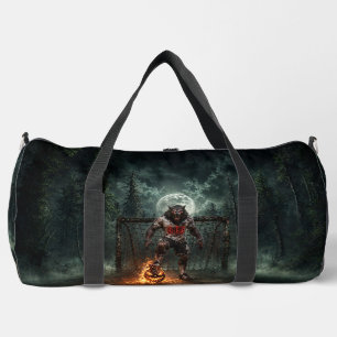 Werwolf-Fußballspieler-Halloween-Horror-Kunst Duffle Bag