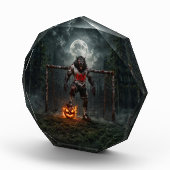 Werwolf-Fußballspieler-Halloween-Horror-Kunst Fotoblock (Rechts)