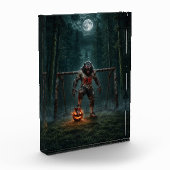 Werwolf-Fußballspieler-Halloween-Horror-Kunst Fotoblock (Links)