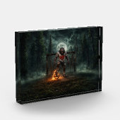 Werwolf-Fußballspieler-Halloween-Horror-Kunst Fotoblock (Links)