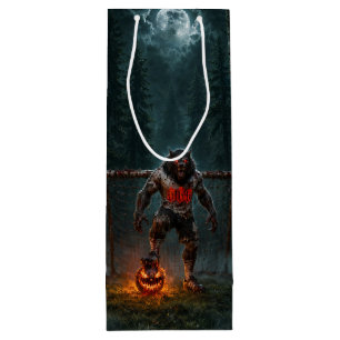 Werwolf-Fußballspieler-Halloween-Horror-Kunst Geschenktüte Für Weinflaschen