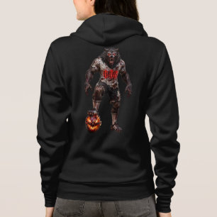Werwolf-Fußballspieler-Halloween-Horror-Kunst Hoodie