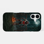 Werwolf-Fußballspieler-Halloween-Horror-Kunst iPhone 16 Hülle (Rückseite (Horizontal))