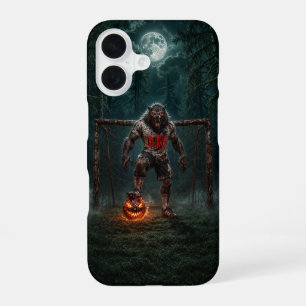 Werwolf-Fußballspieler-Halloween-Horror-Kunst iPhone 16 Hülle