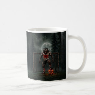 Werwolf-Fußballspieler-Halloween-Horror-Kunst Kaffeetasse