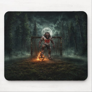 Werwolf-Fußballspieler-Halloween-Horror-Kunst Mousepad