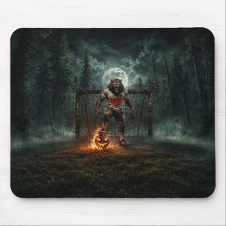 Werwolf-Fußballspieler-Halloween-Horror-Kunst Mousepad