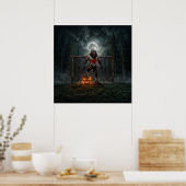 Werwolf-Fußballspieler-Halloween-Horror-Kunst Poster (Küche)