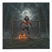 Werwolf-Fußballspieler-Halloween-Horror-Kunst Würfel (Vorderseite)