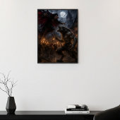 Werwolf gegen Vampir mittelalterliche dunkle Fanta Poster