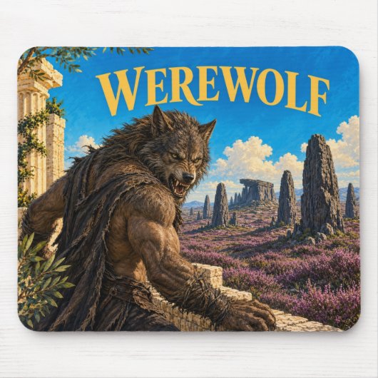 Werwolf, Gothic Fantasy Monster Mousepad (Vorne)