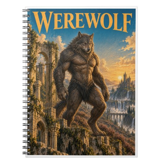 Werwolf, Gothic Fantasy Monster Notizblock (Vorderseite)