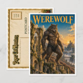 Werwolf, Gothic Fantasy Monster Postkarte (Vorne/Hinten)