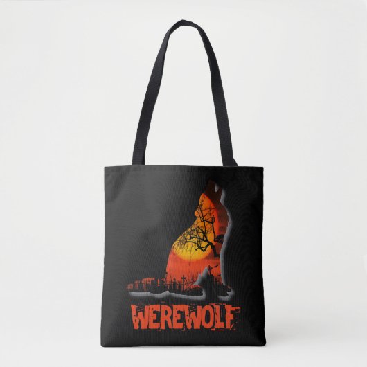 Werwolf Halloween Tasche (Vorderseite)