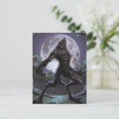 Werwolf heult auf dem Mond Postkarte (Stehend Vorderseite)