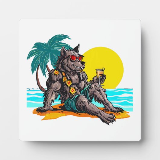 Werwolf im Urlaub Fotoplatte (Vorderseite)