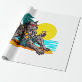 Werwolf im Urlaub Geschenkpapier (Ungerollt)