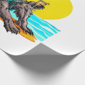 Werwolf im Urlaub Geschenkpapier (Ecke)