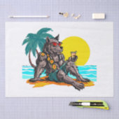 Werwolf im Urlaub Seidenpapier (Handwerk)