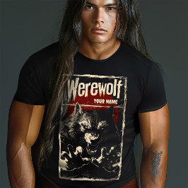 Werwolf im Vintagen Monster des Vollmonds abstürze T-Shirt