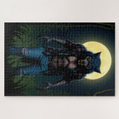 Werwolf im Wald am Mondlicht Puzzle (Horizontal)