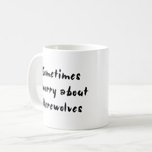 Werwolf macht sich Sorgen Kaffeetasse (Vorderseite Links)