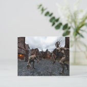Werwolf-Pack in der Stadt Postkarte (Stehend Vorderseite)