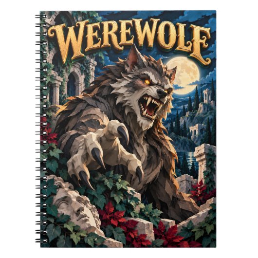 Werwolf, Paper Cut Monster Notizblock (Vorderseite)