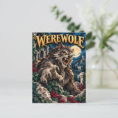 Werwolf, Paper Cut Monster Postkarte (Stehend Vorderseite)