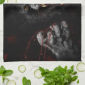 Werwolf raubt dir das Herz Geschirrtuch (Gefaltet)