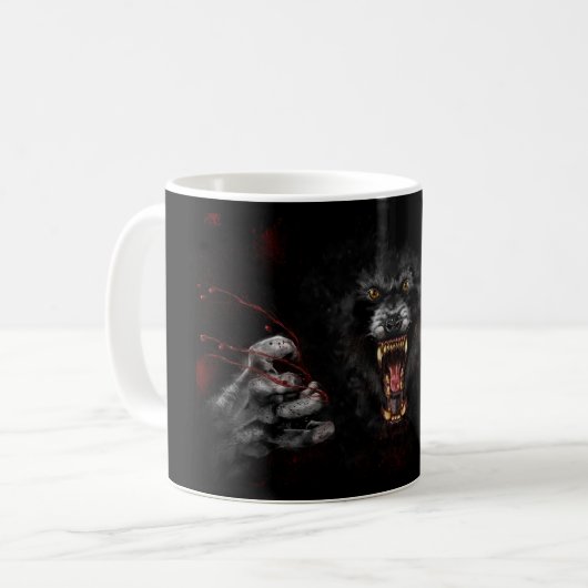Werwolf raubt dir das Herz Kaffeetasse (Vorderseite Links)