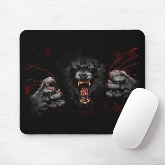 Werwolf raubt dir das Herz Mousepad (Mit Mouse)