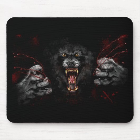 Werwolf raubt dir das Herz Mousepad (Vorne)