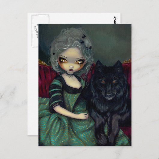 "Werwolf: Schwarz" Postkarte (Vorne/Hinten)